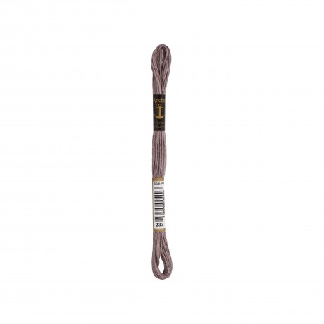 Meada de linha de bordar Anchor Stranded Cotton, filosele cor 233 cinzento Meada de linha de bordar Anchor Stranded Cotton, filosele cor 233 cinzento